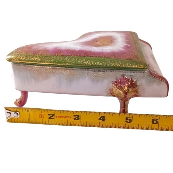 Baby Grand Piano Trinket Dish Box Handpainted ARDALT JAPAN Porcelain Gold Tone. - Picture 4 of 16